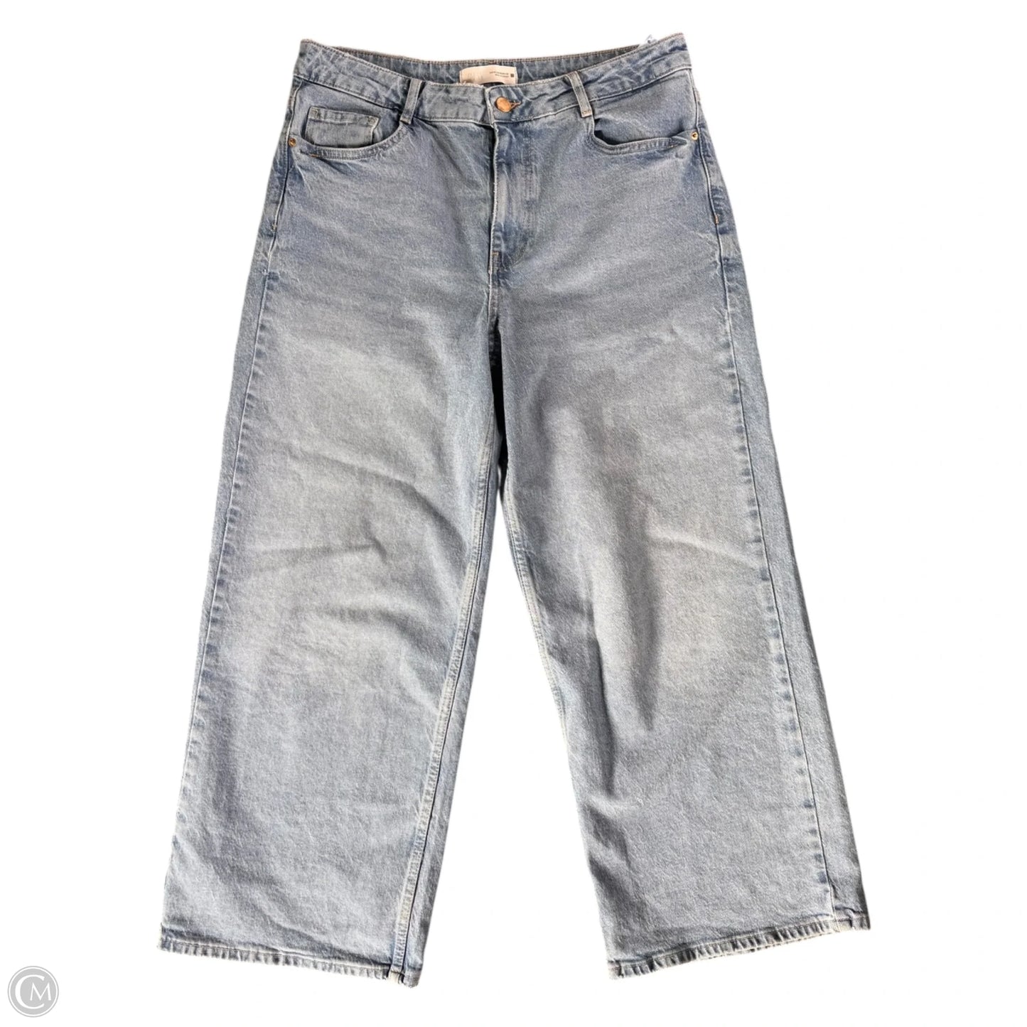 Jeans Wide Leg By Zara In Blue Denim, Size: 10