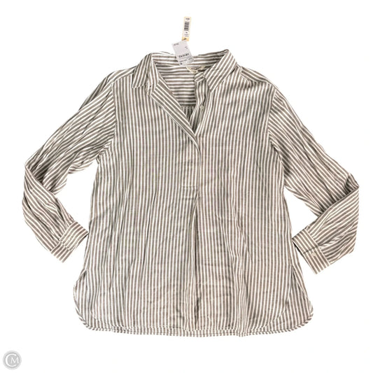 Top Long Sleeve By Max Studio In Striped Pattern, Size: Xl
