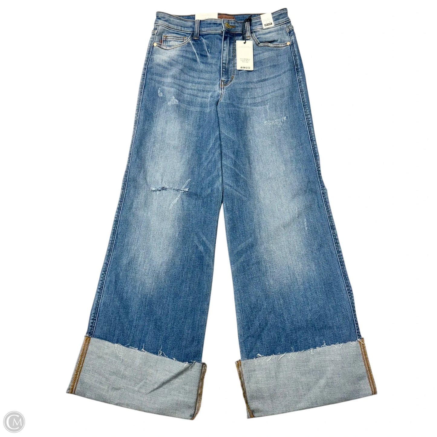 Jeans Wide Leg By Judy Blue In Blue Denim, Size: 8