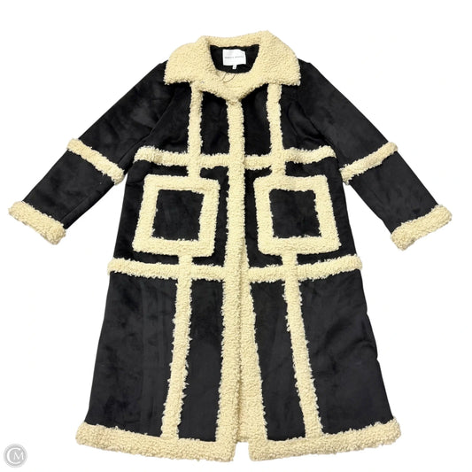 Coat Designer By Rebecca Minkoff In Black & Tan, Size: Xl