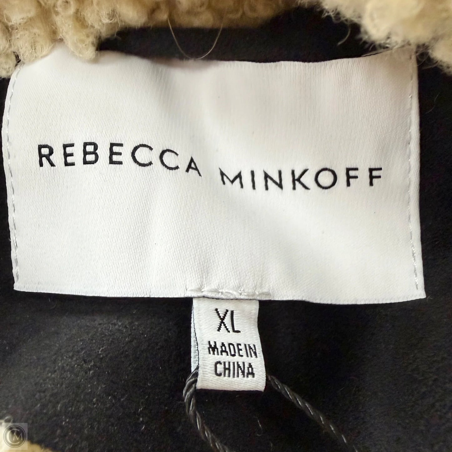 Coat Designer By Rebecca Minkoff In Black & Tan, Size: Xl
