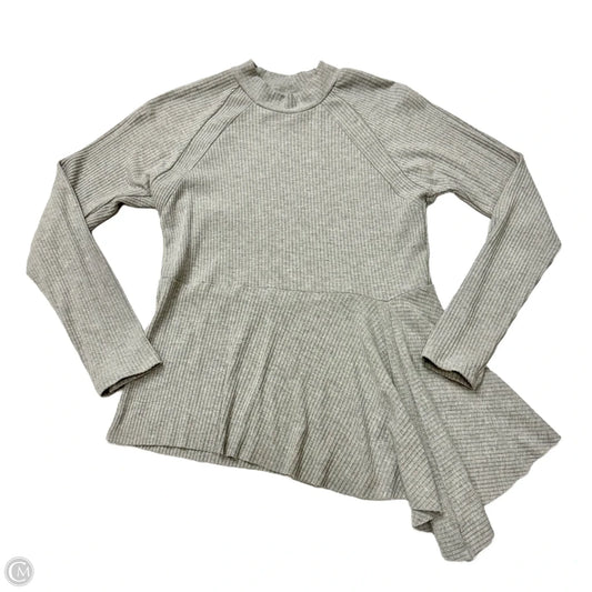 Top Long Sleeve By Maeve In Grey, Size: Xsp