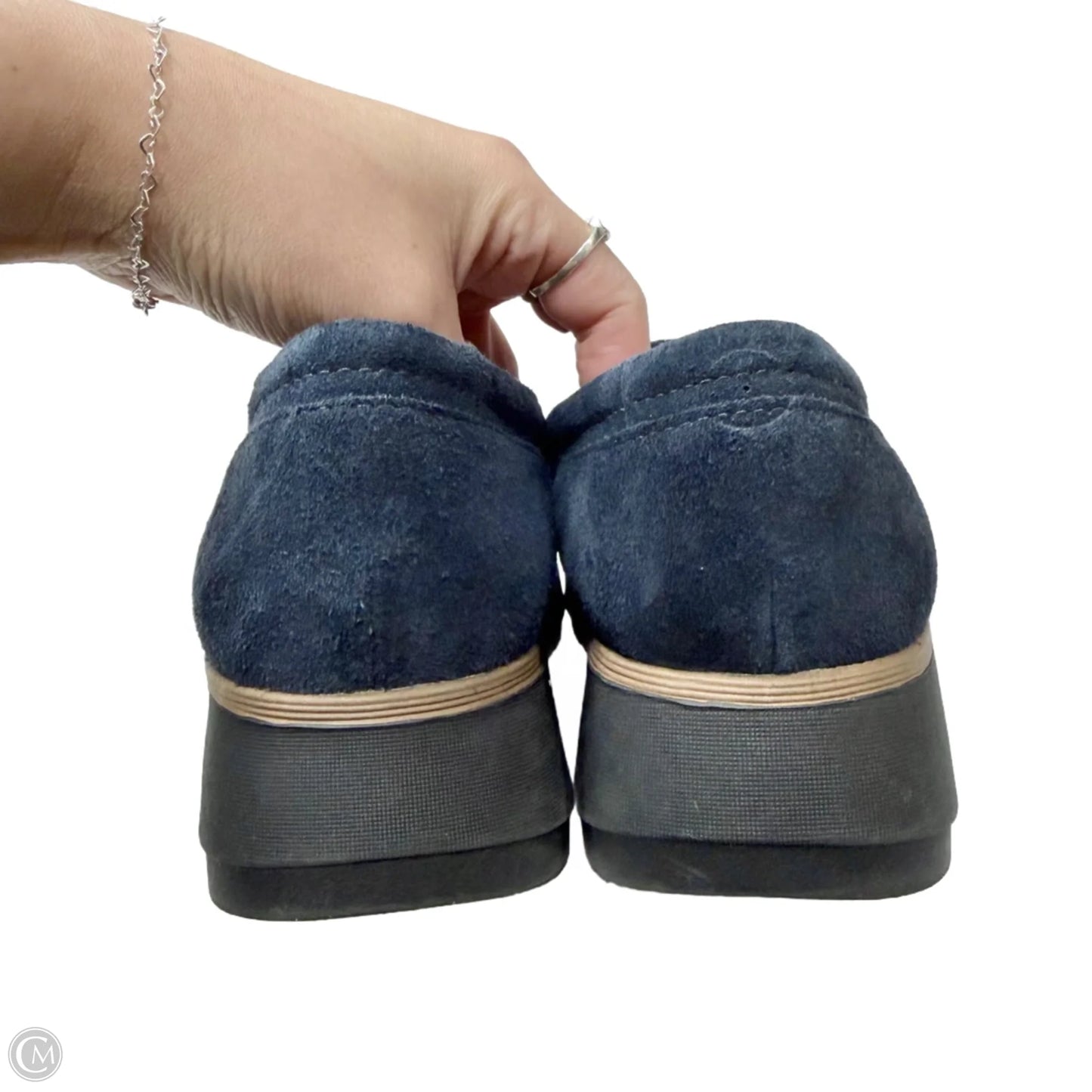 Shoes Flats By Clarks In Navy, Size: 10