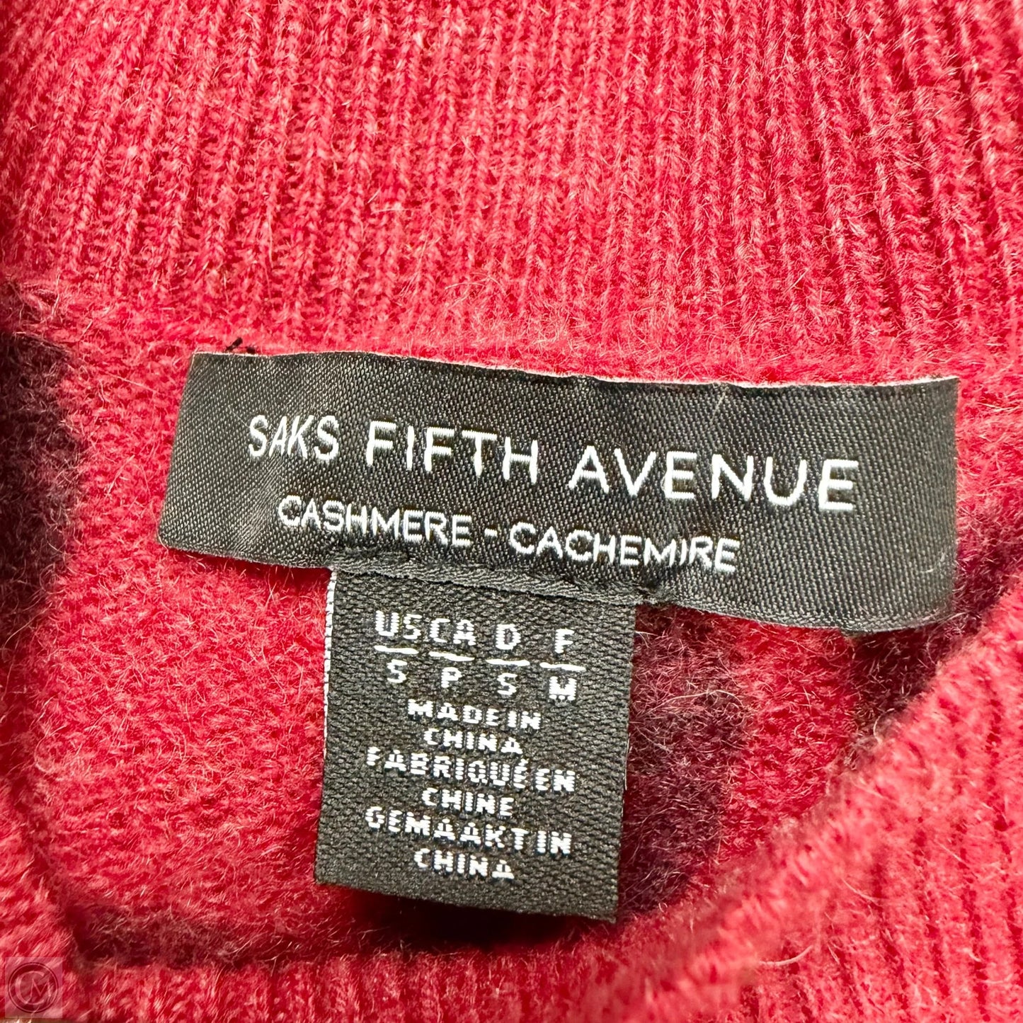 Sweater Cashmere By Saks Fifth Avenue In Leopard Print, Size: S