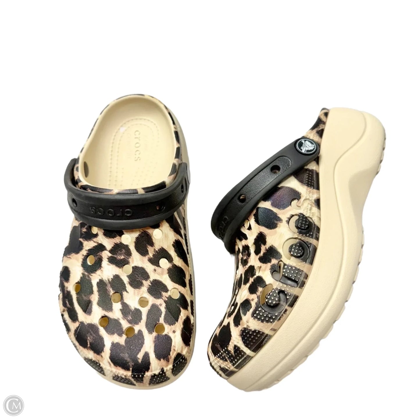 Shoes Flats By Crocs In Leopard Print, Size: 6