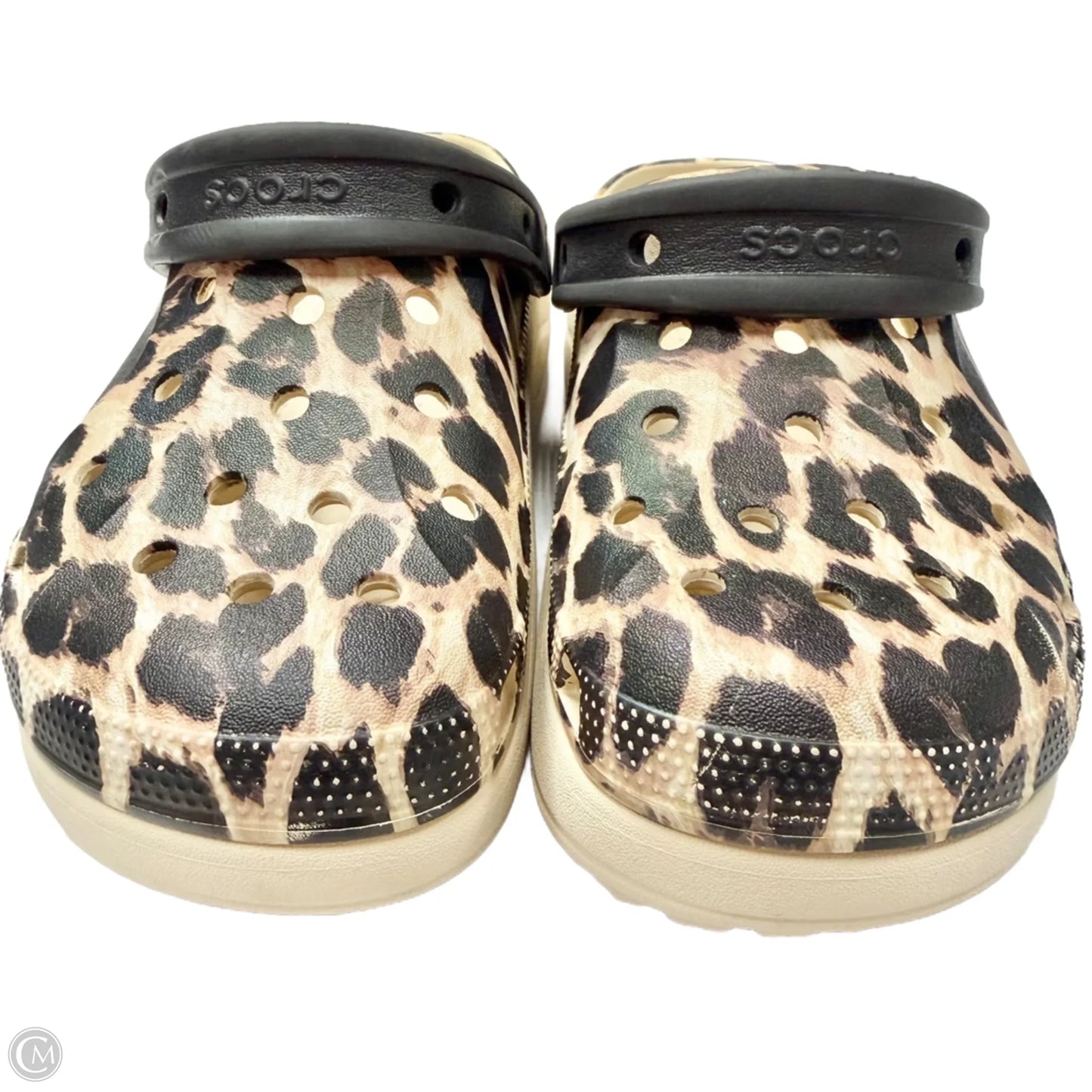 Shoes Flats By Crocs In Leopard Print, Size: 6