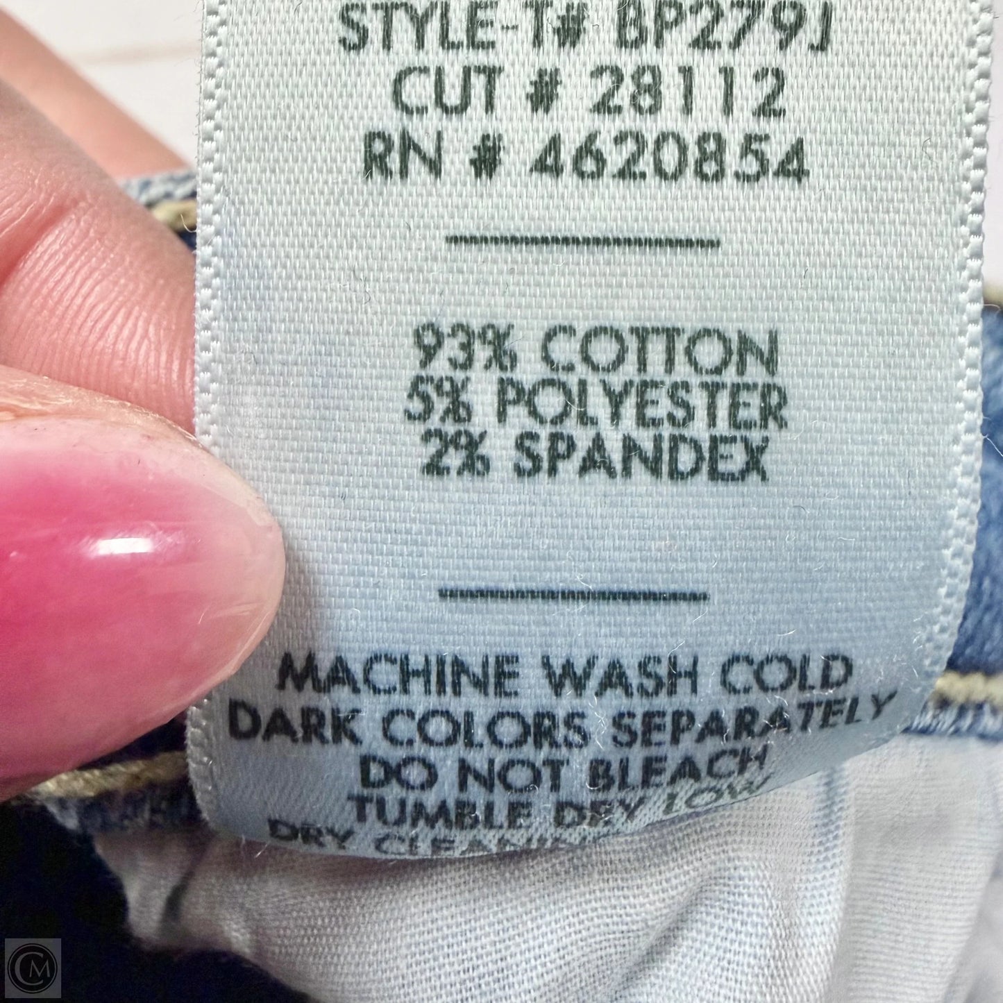 Jeans Straight By Just Black In Blue Denim, Size: 10