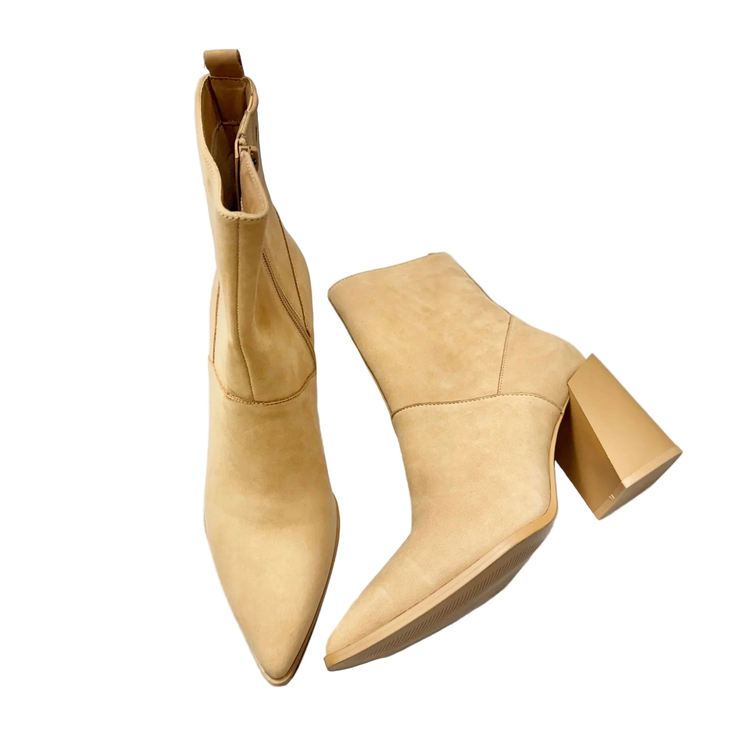 Boots Ankle Heels By Aldo In Brown, Size: 8.5