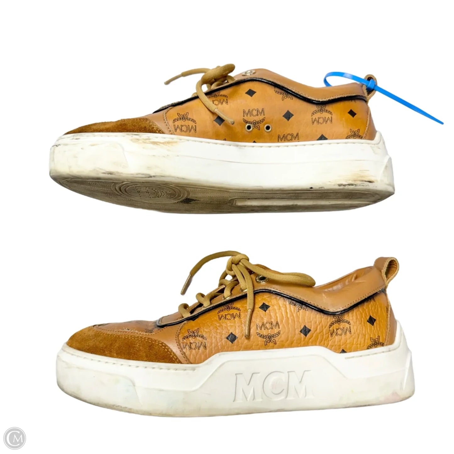 Shoes Luxury Designer By Mcm In Brown, Size: 9.5