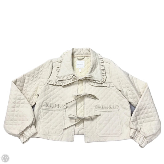 Jacket Puffer & Quilted By Avec Les Filles In Cream, Size: L
