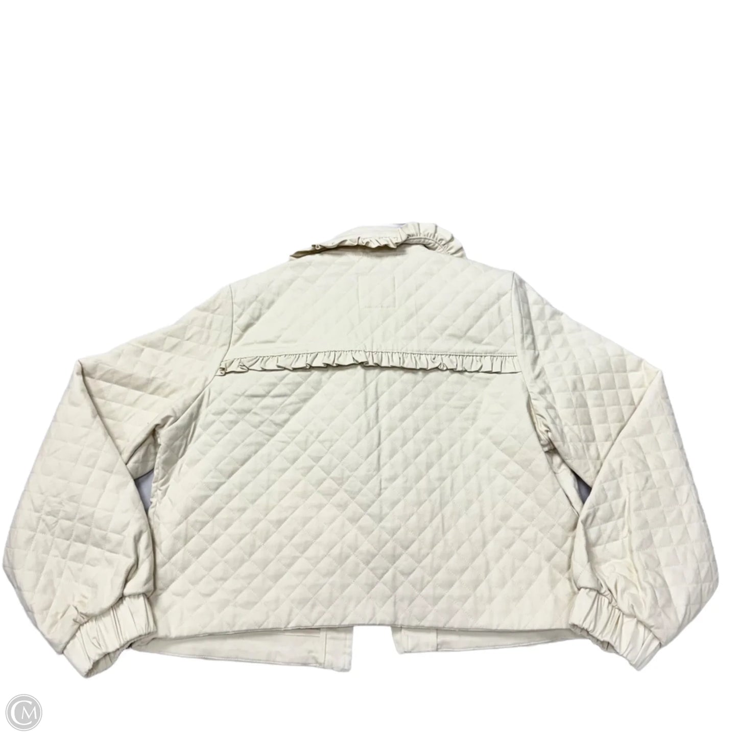 Jacket Puffer & Quilted By Avec Les Filles In Cream, Size: L