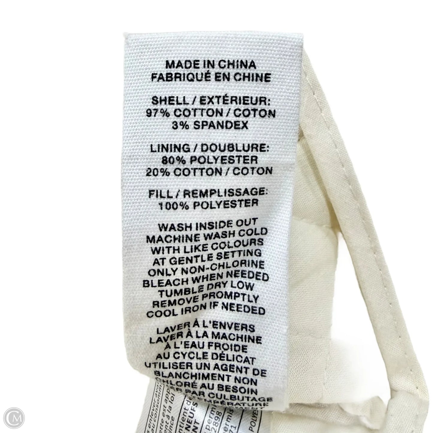 Jacket Puffer & Quilted By Avec Les Filles In Cream, Size: L