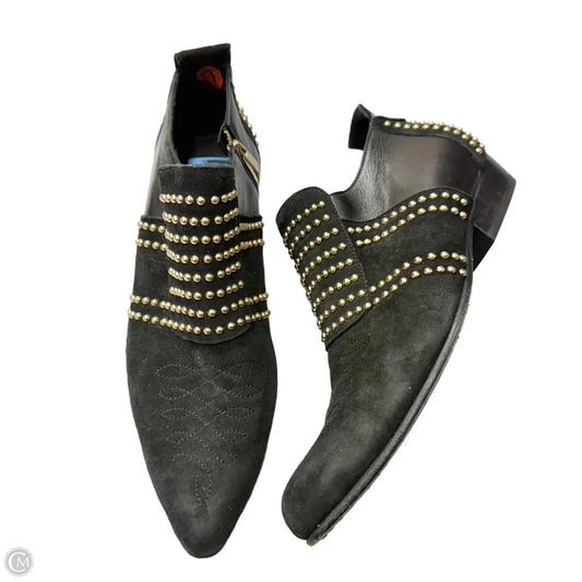 Boots Leather By Anine Bing In Black & Gold, Size: 6.5