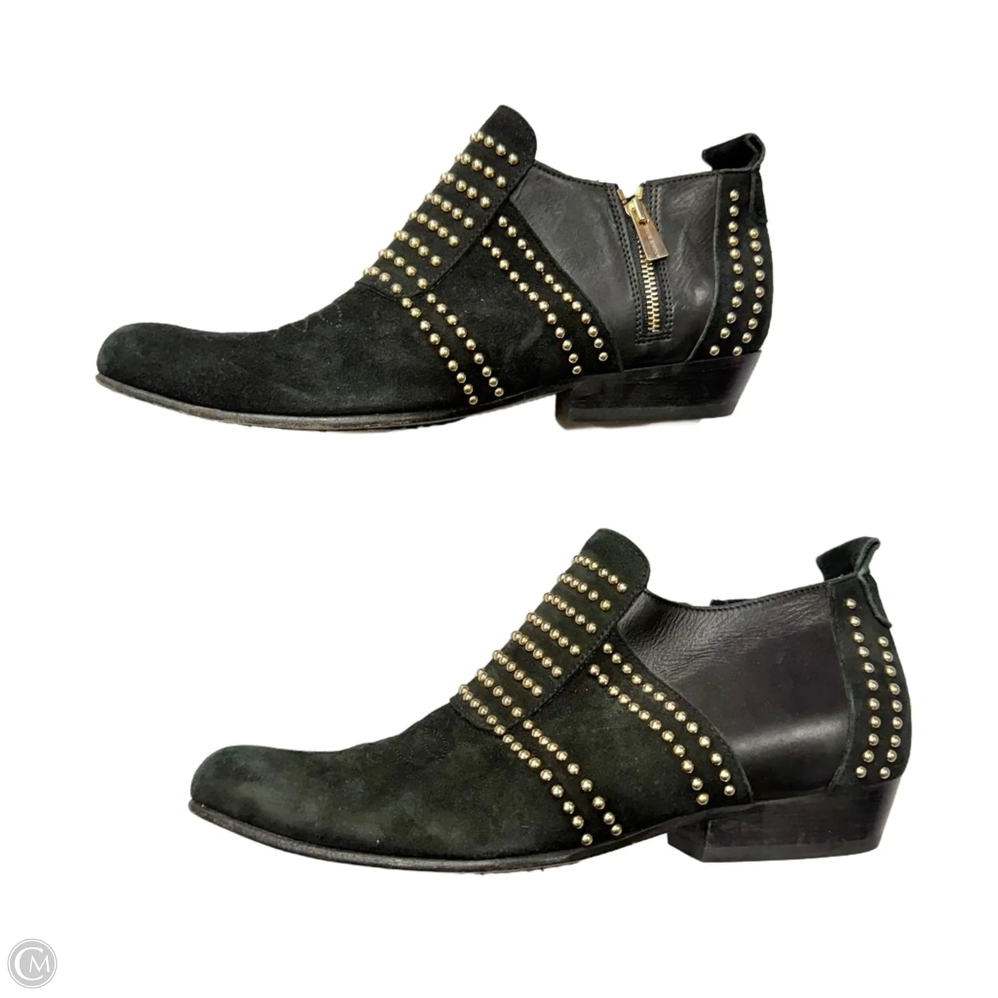 Boots Leather By Anine Bing In Black & Gold, Size: 6.5