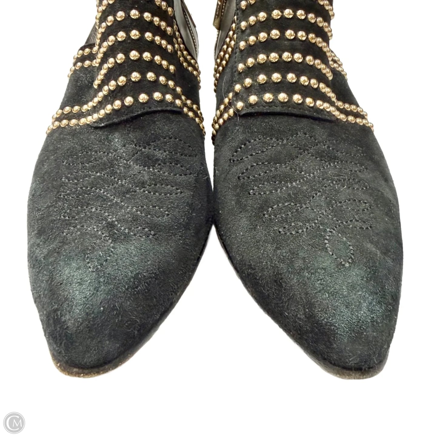 Boots Leather By Anine Bing In Black & Gold, Size: 6.5