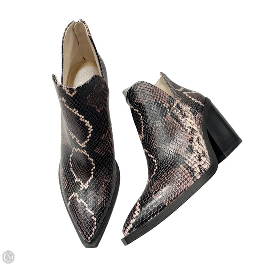 Boots Ankle Heels By Vince Camuto In Snakeskin Print, Size: 8.5