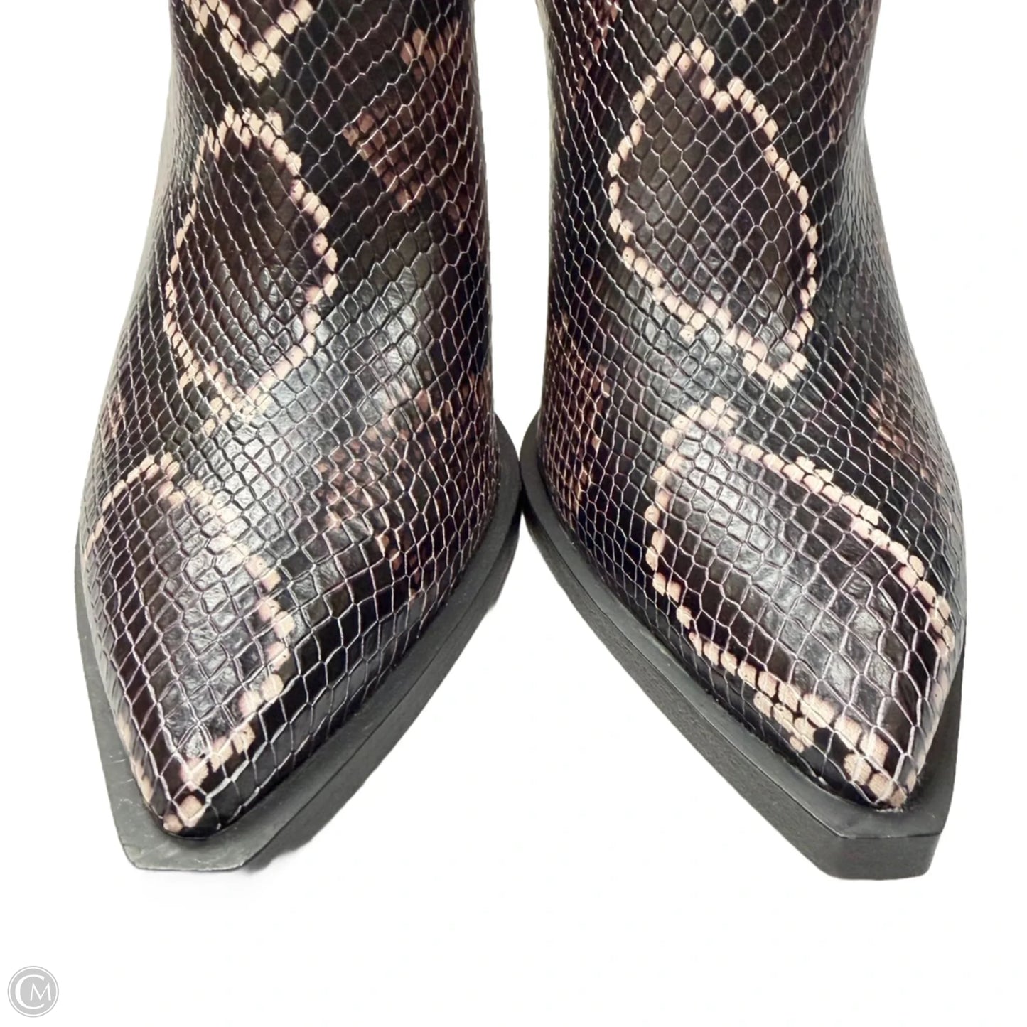 Boots Ankle Heels By Vince Camuto In Snakeskin Print, Size: 8.5