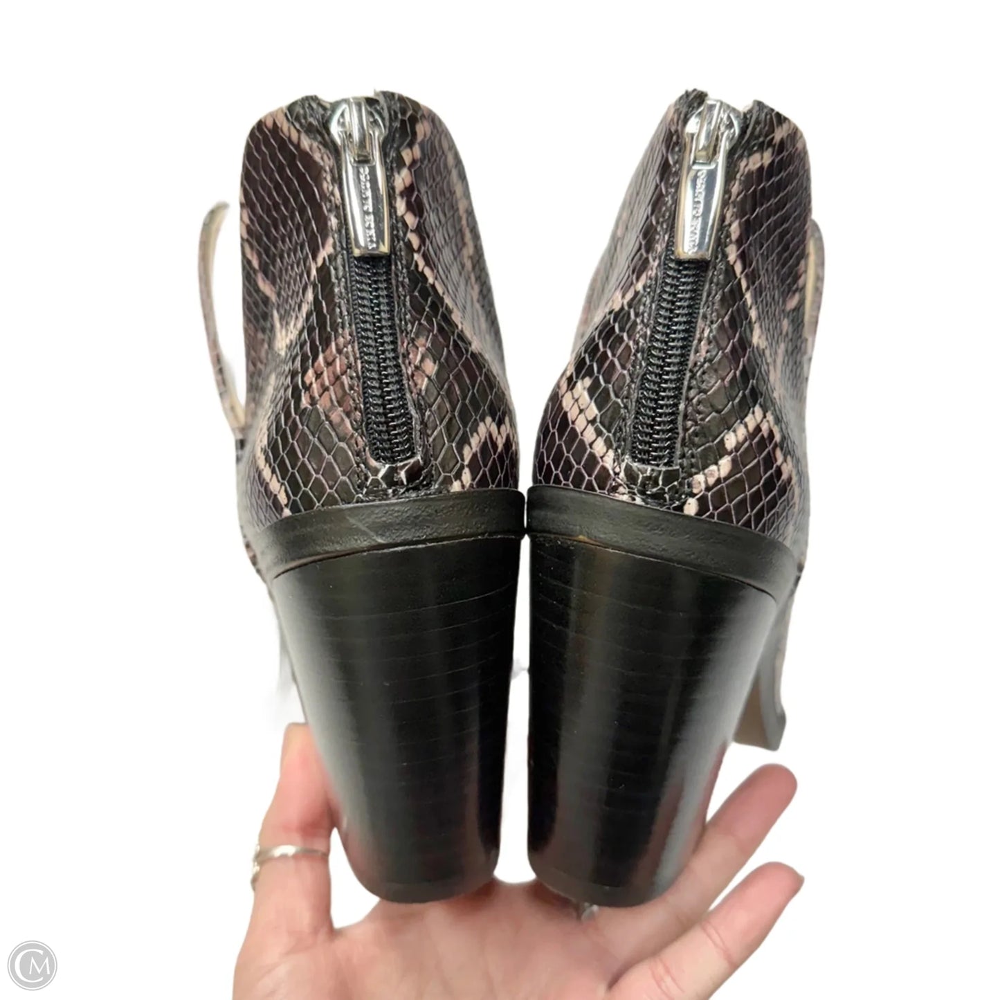 Boots Ankle Heels By Vince Camuto In Snakeskin Print, Size: 8.5