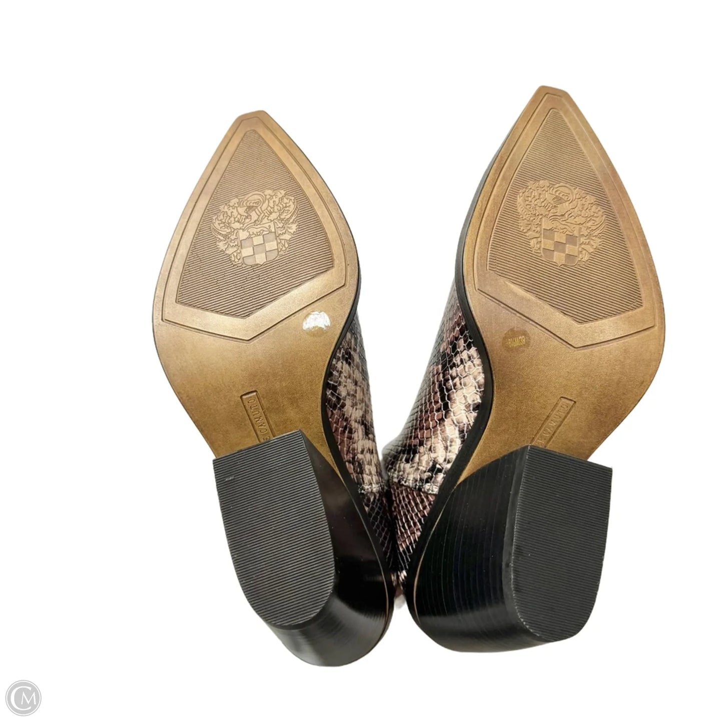 Boots Ankle Heels By Vince Camuto In Snakeskin Print, Size: 8.5