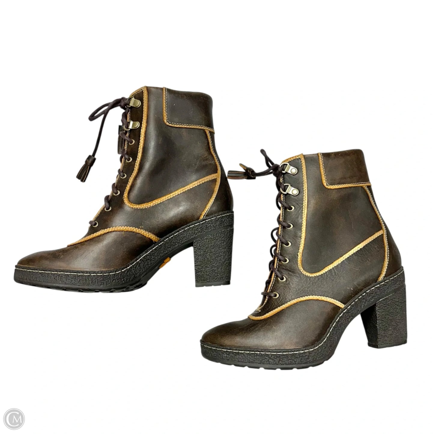 Boots Leather By Timberland In Brown, Size: 7.5