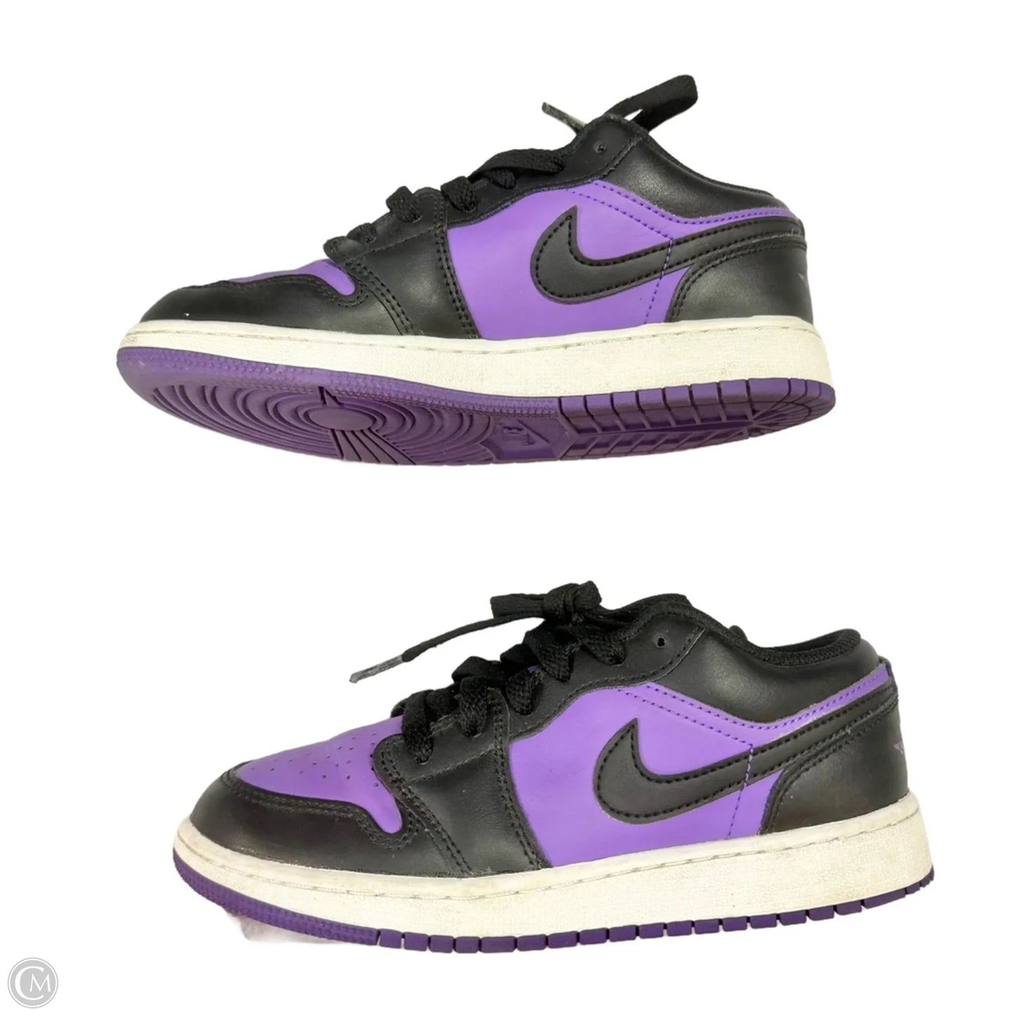 Shoes Luxury Designer By Jordan In Black & Purple, Size: 6.5