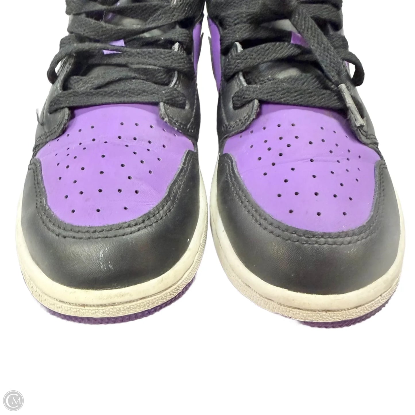 Shoes Luxury Designer By Jordan In Black & Purple, Size: 6.5