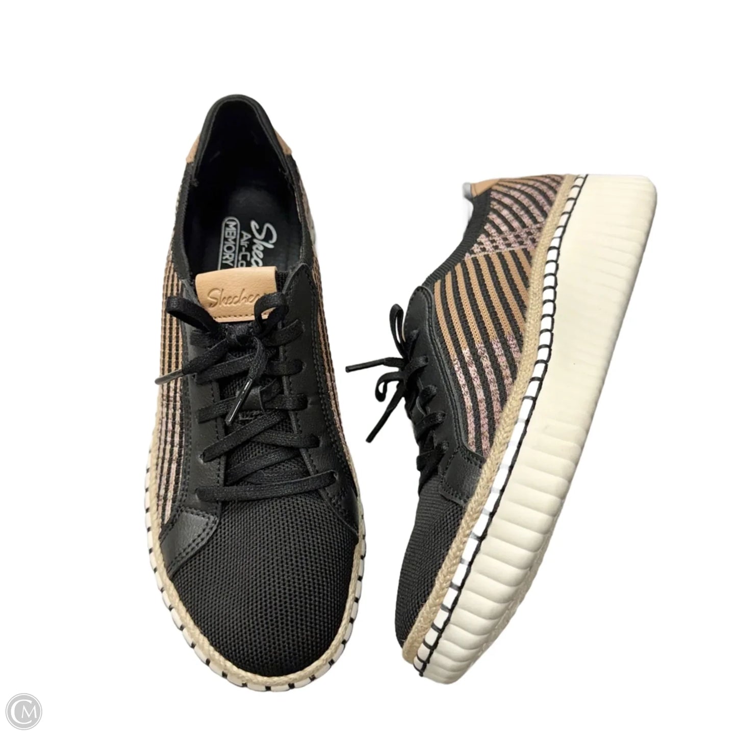 Shoes Sneakers By Skechers In Black & Brown, Size: 9