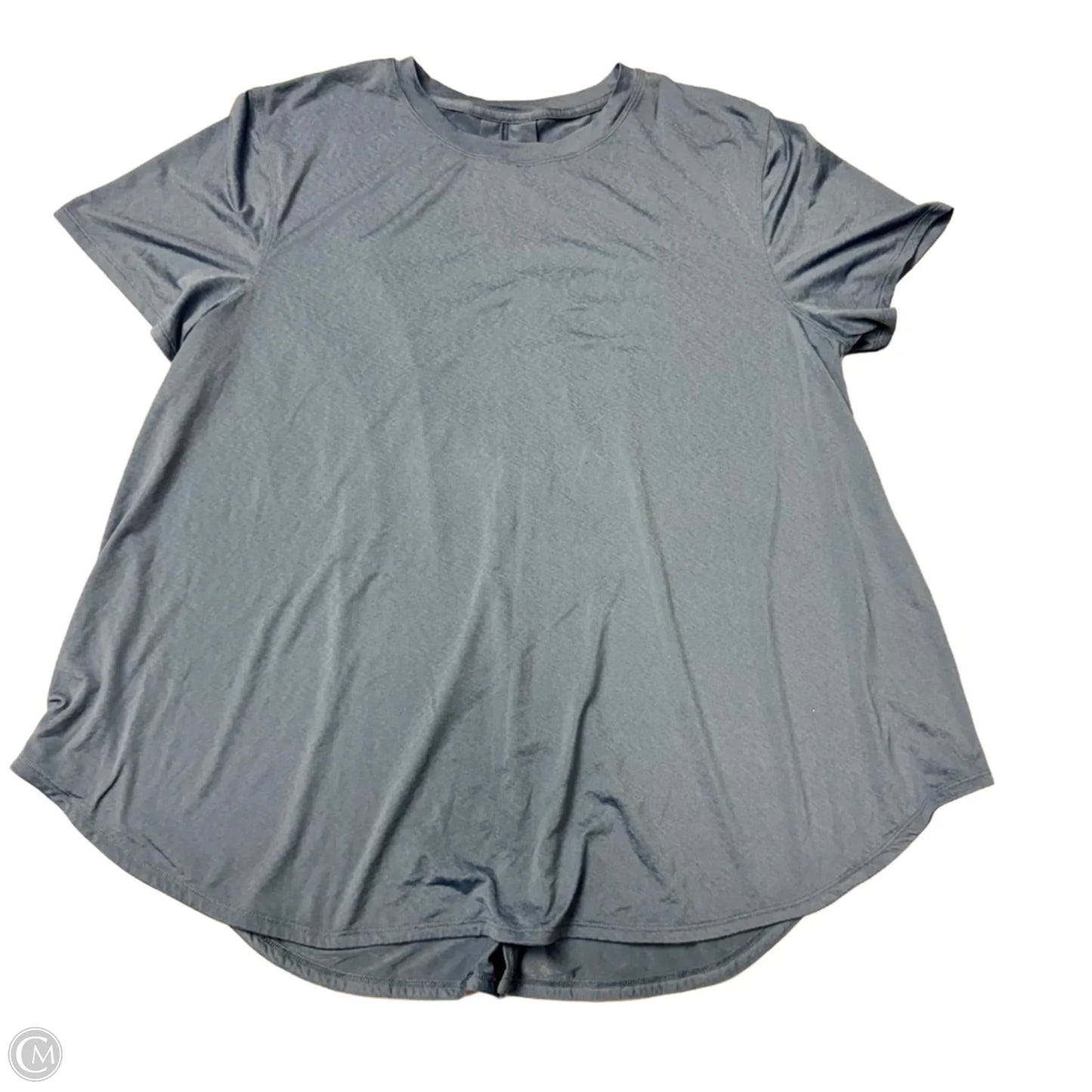 Athletic Top Short Sleeve By Lululemon In Blue, Size: L