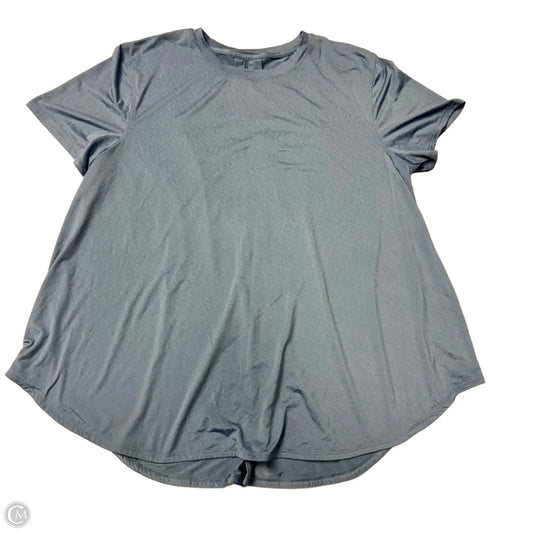 Athletic Top Short Sleeve By Lululemon In Blue, Size: L