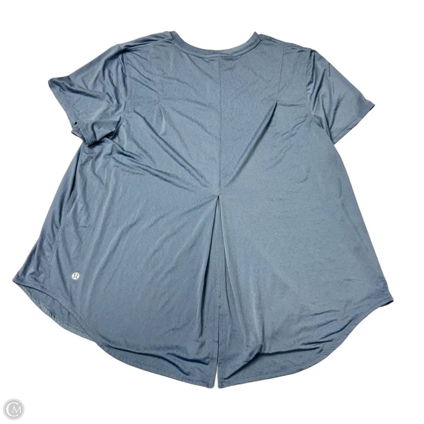 Athletic Top Short Sleeve By Lululemon In Blue, Size: L