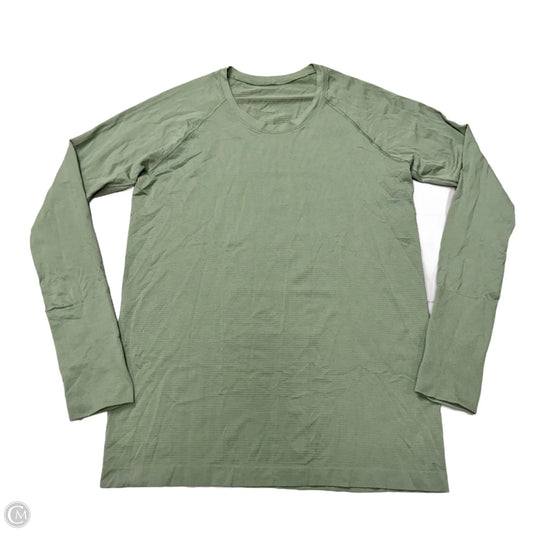 Athletic Top Long Sleeve Crewneck By Lululemon In Green, Size: L