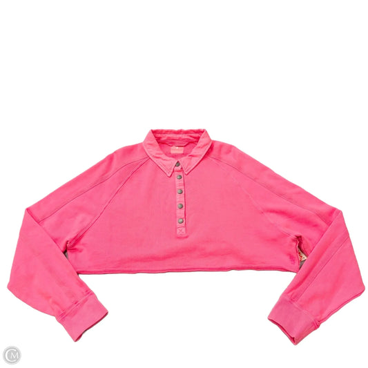 Top Long Sleeve By Free People In Pink, Size: M