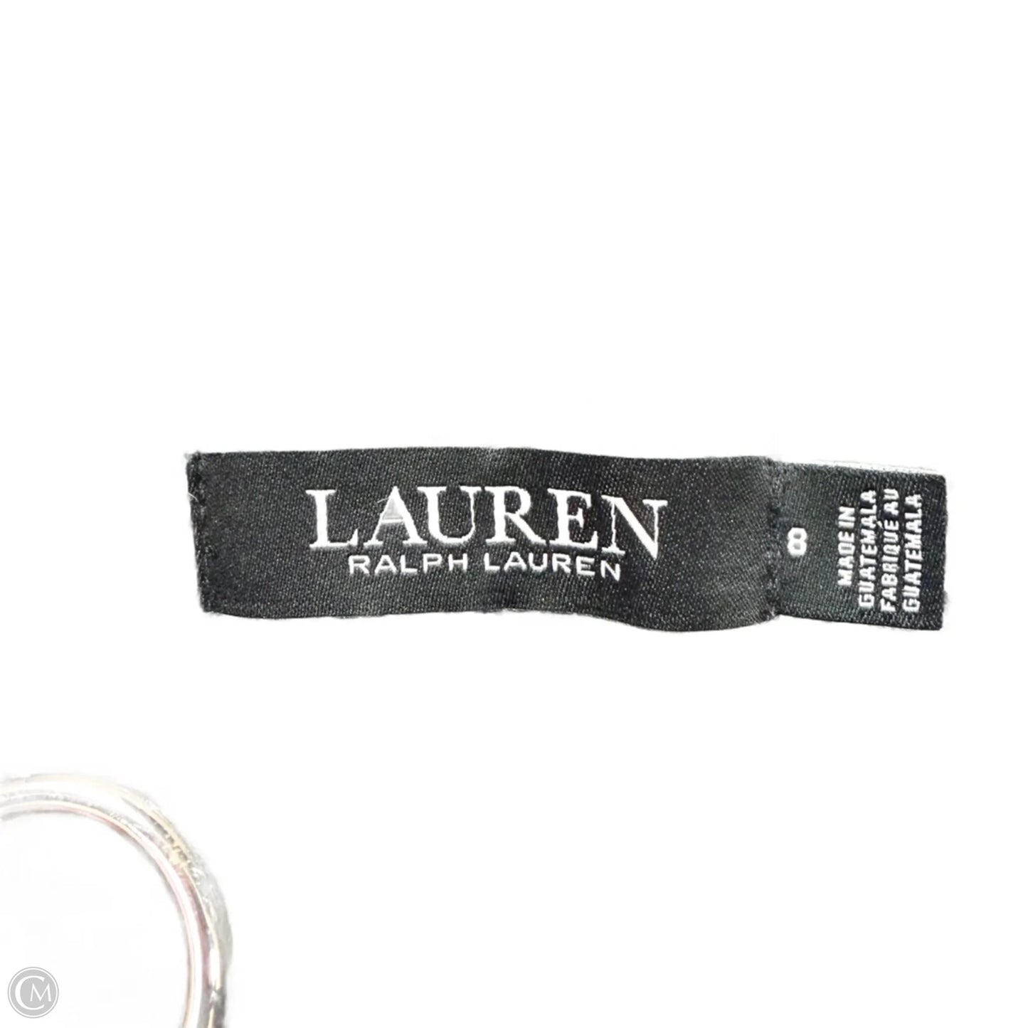 Coat Wool By Lauren By Ralph Lauren In Black & Grey, Size: M
