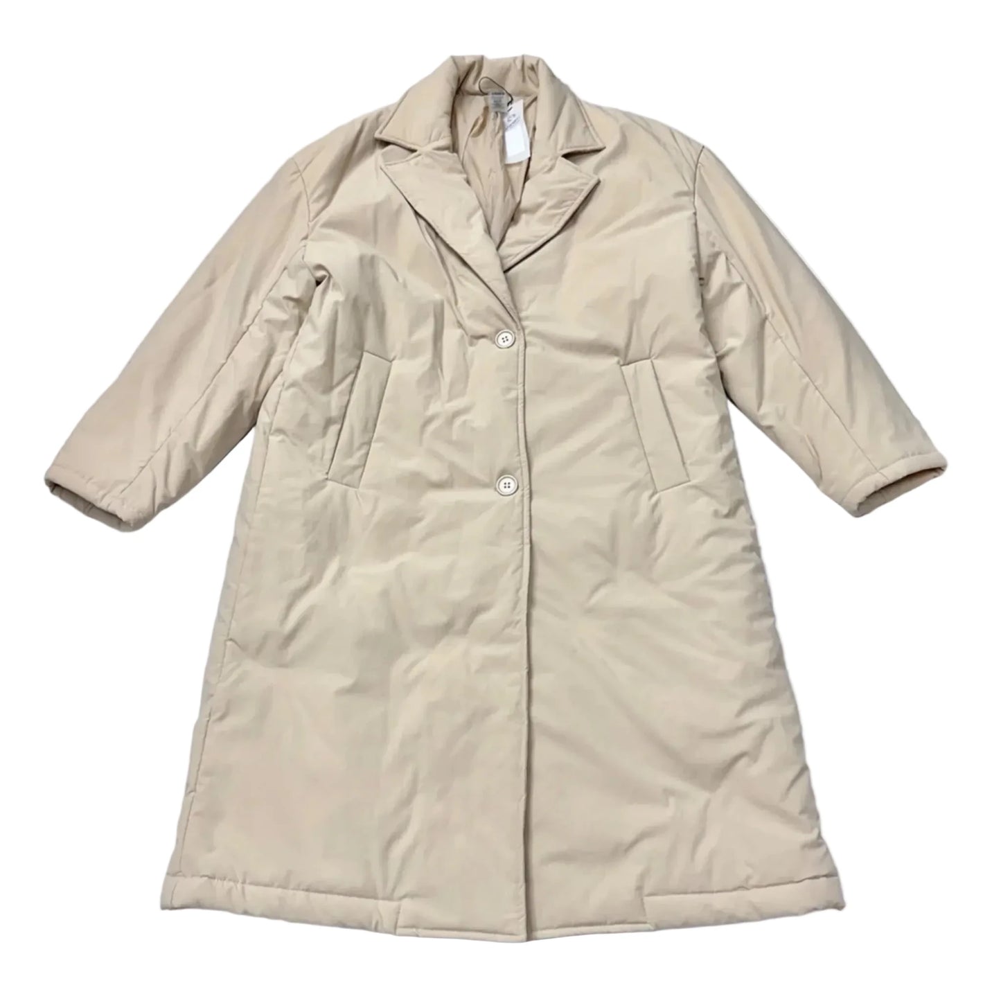 Coat Puffer & Quilted By Mono B In Tan, Size: L