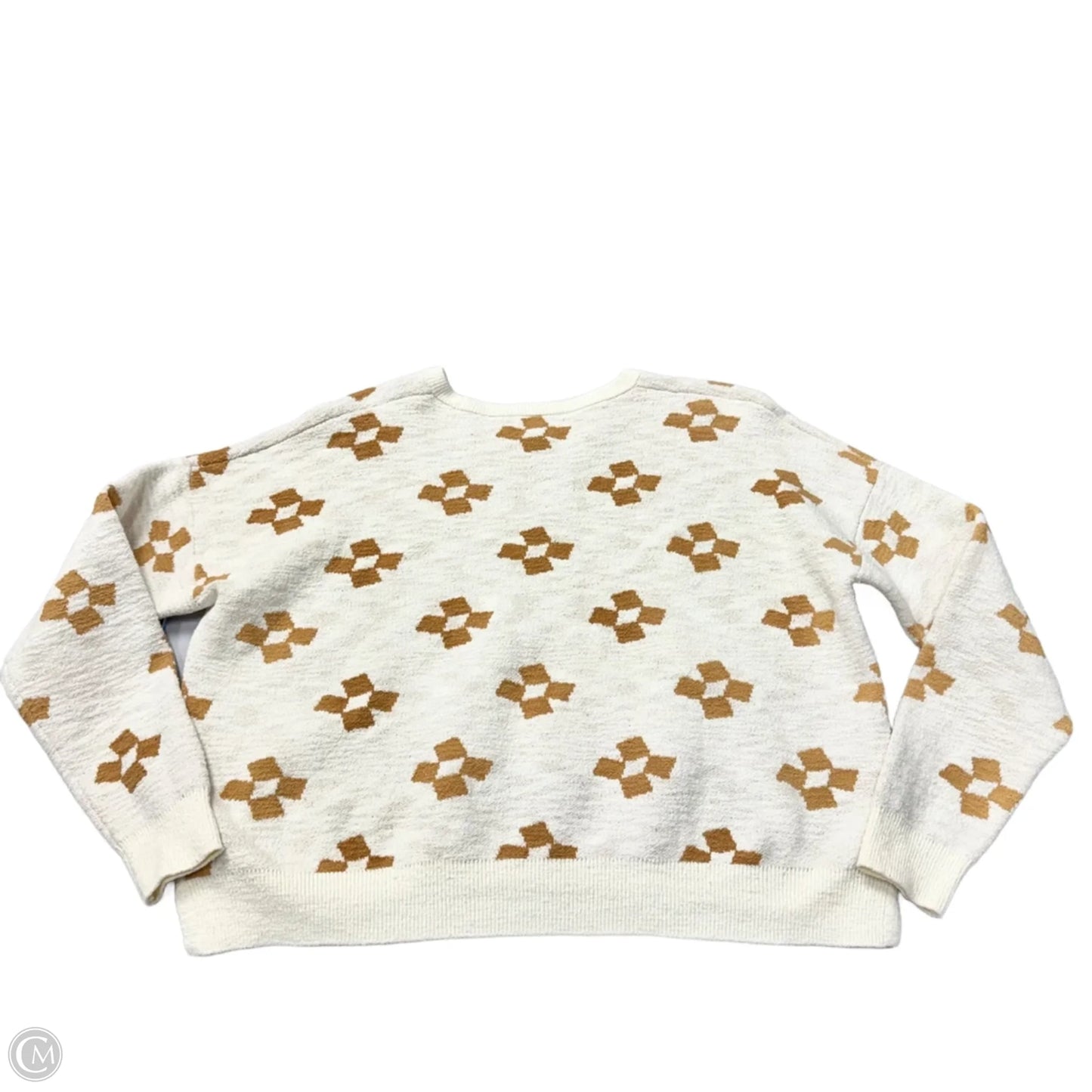 Sweater By Madewell In Brown & Cream, Size: M