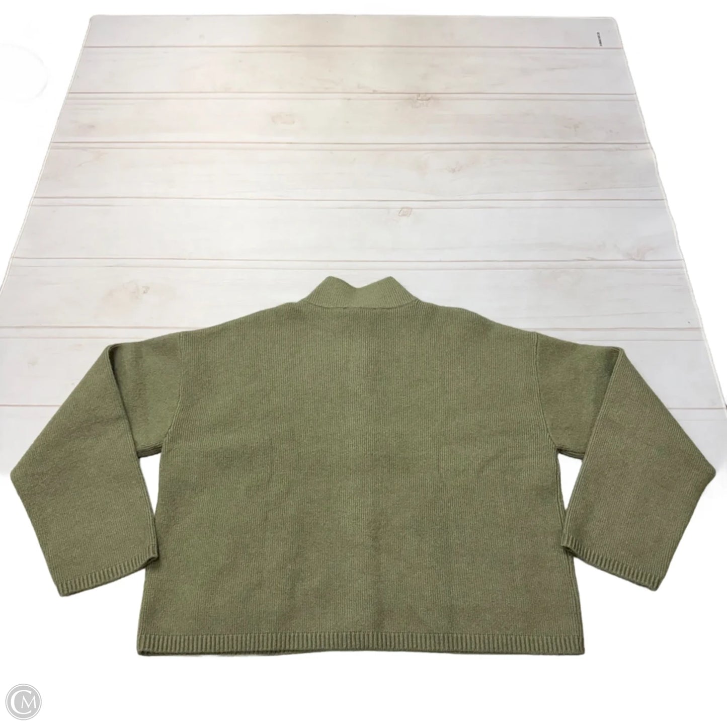 Sweater Cardigan By Loft In Green, Size: L