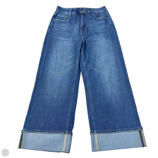 Jeans Wide Leg By Halara In Blue Denim, Size: M