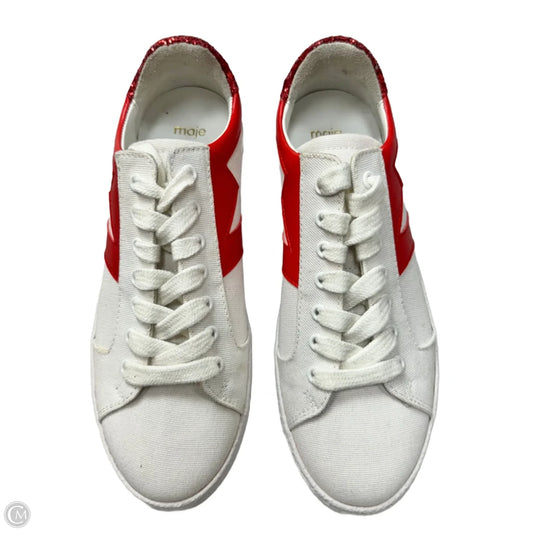 Shoes Sneakers By Maje In Red & White, Size: 6.5