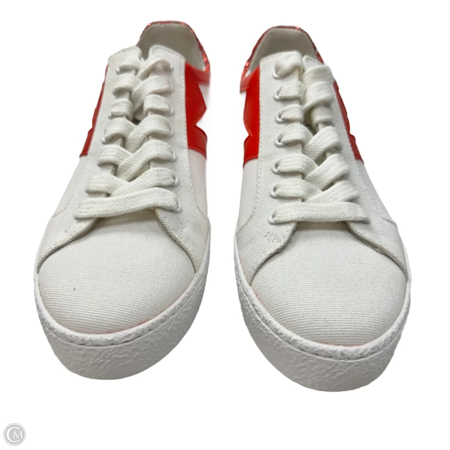 Shoes Sneakers By Maje In Red & White, Size: 6.5