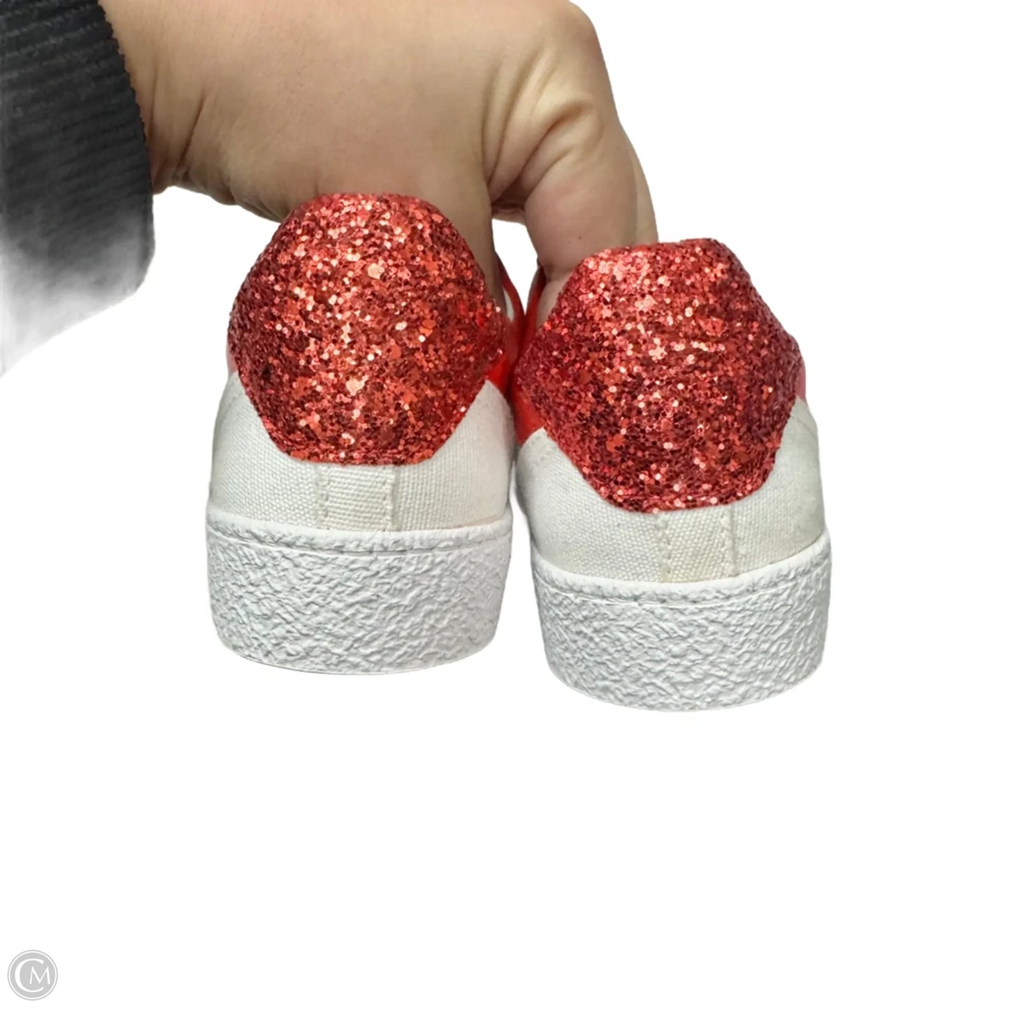 Shoes Sneakers By Maje In Red & White, Size: 6.5