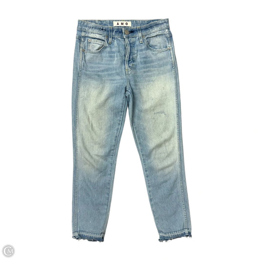 Jeans Straight By Amo In Blue Denim, Size: 4