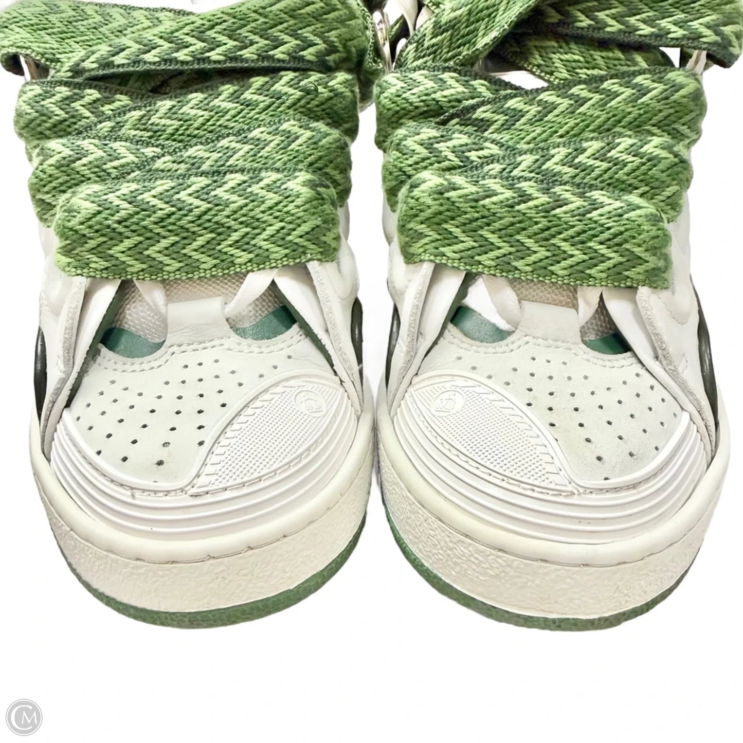 Shoes Luxury Designer By Lanvin In Green & White, Size: 6.5
