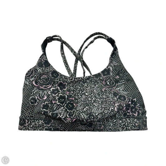 Athletic Bra By Lululemon In Floral Print, Size: M