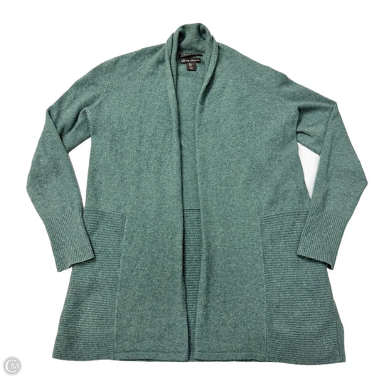 Sweater Cardigan Cashmere By Tahari In Green, Size: L