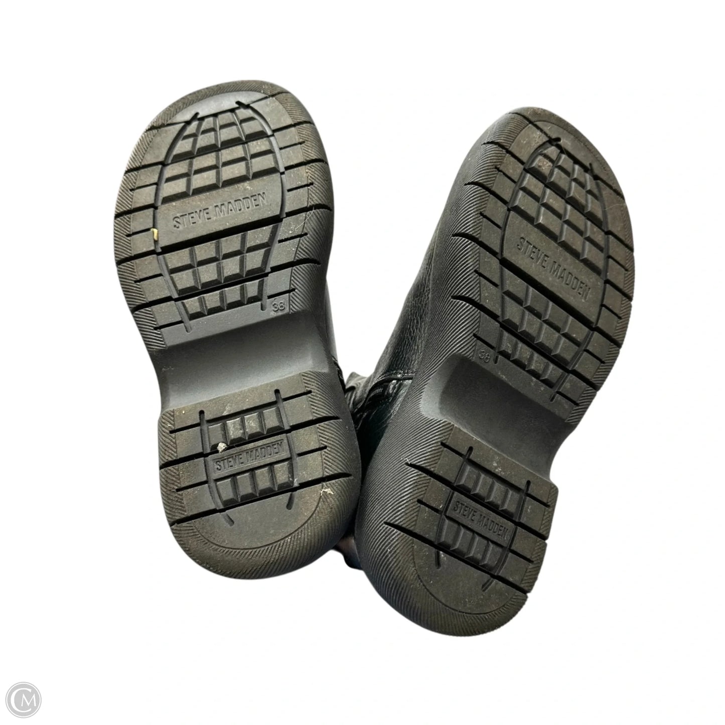 Boots Leather By Steve Madden In Black, Size: 8