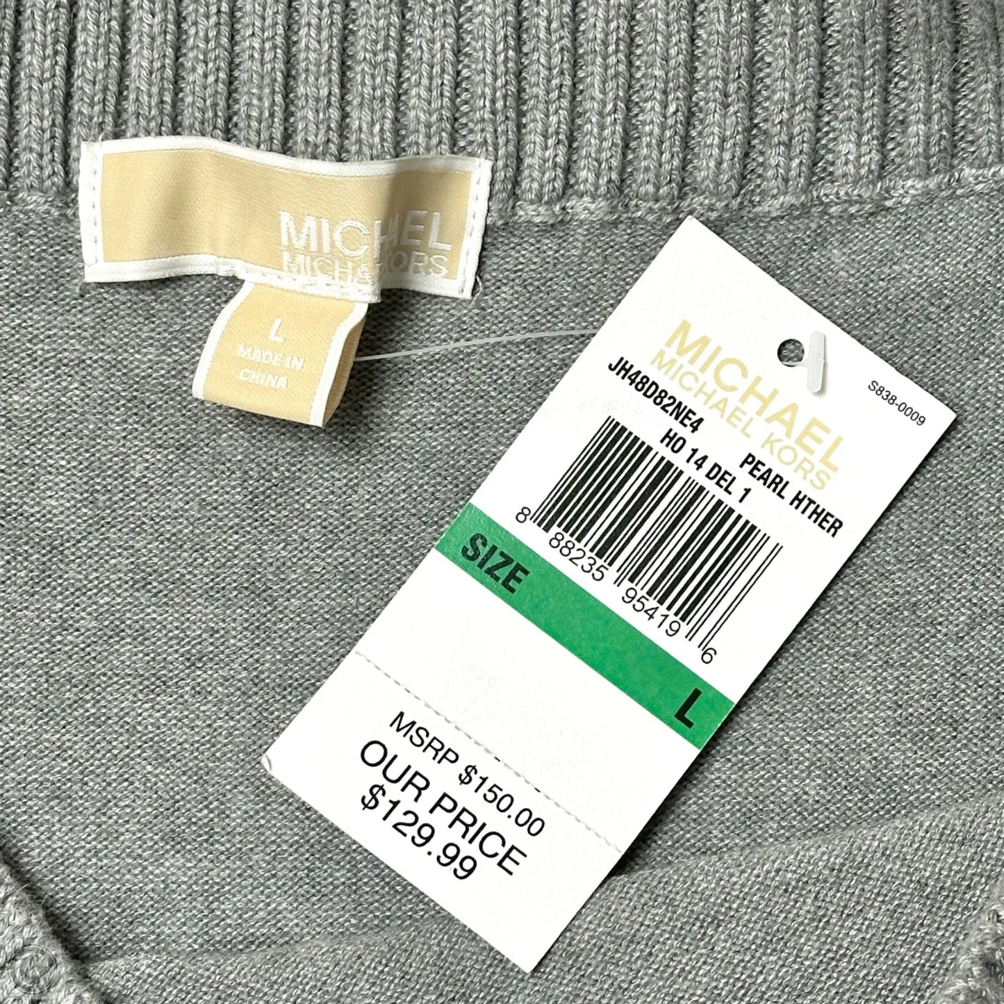 Dress Sweater By Michael By Michael Kors In Grey, Size: L