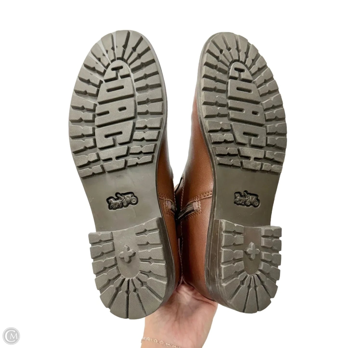 Boots Designer By Coach In Brown, Size: 8