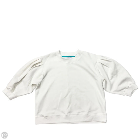 Athletic Sweatshirt Crewneck By Addison Bay In White, Size: L