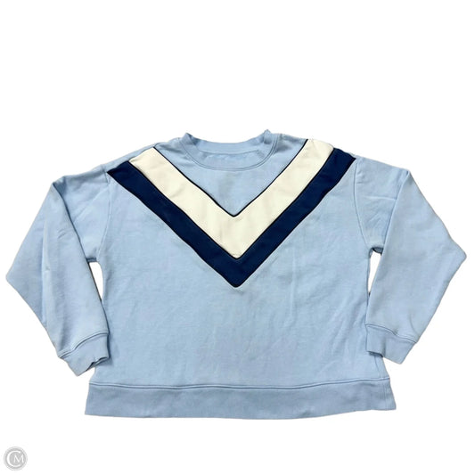 Sweatshirt Crewneck By Maeve In Blue & White, Size: S