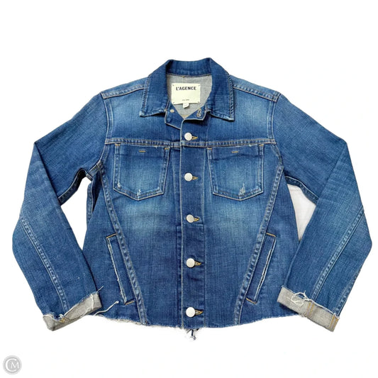 Jacket Denim By L Agence In Blue Denim, Size: S